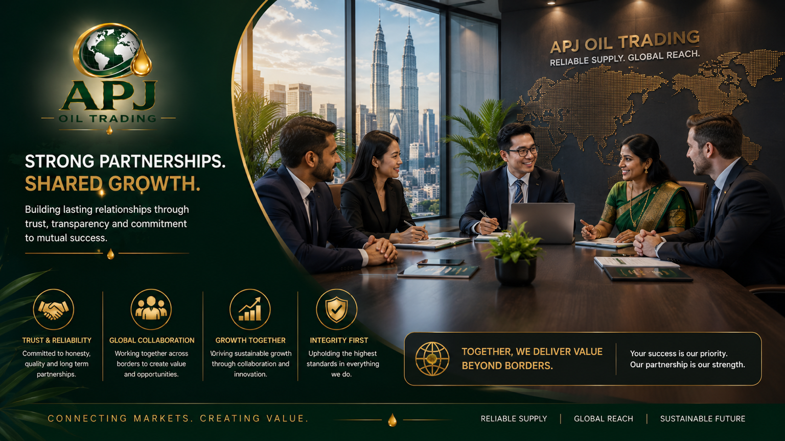 APJ OIL TRADING Corporate Banner - Global Business Connectivity